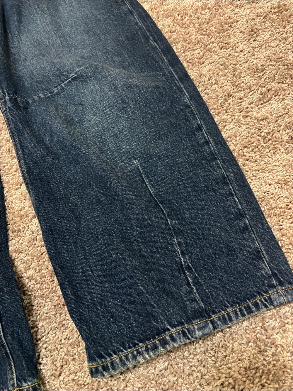 Silhouettes Denim Lucky Brand Barrel Wide Leg Women's Indigo Jeans Carpenter - Picture 3 of 10